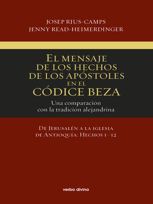 cover image of El mensaje de los Hechos de los Apóstoles en el Códice Beza